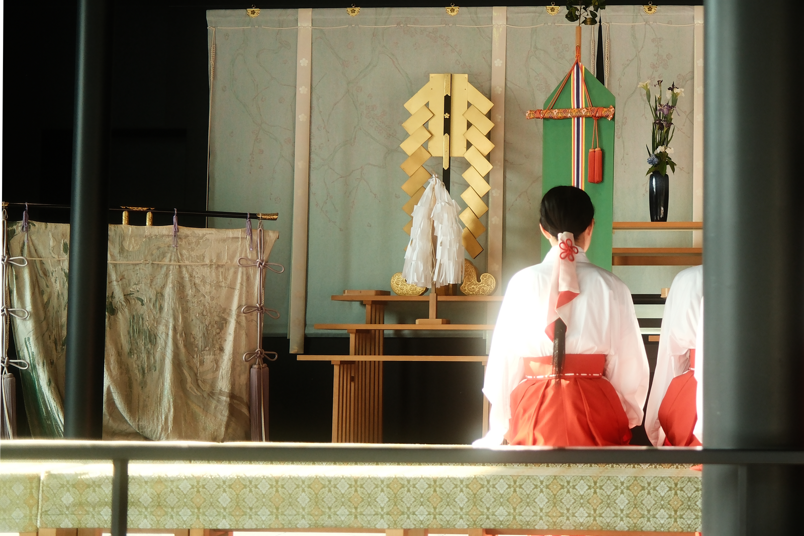 Miko at the altar