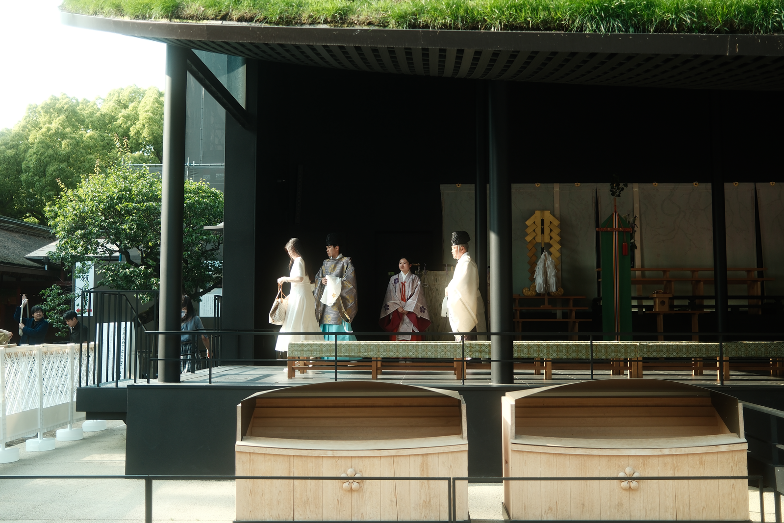 Wedding procession at the shrine
